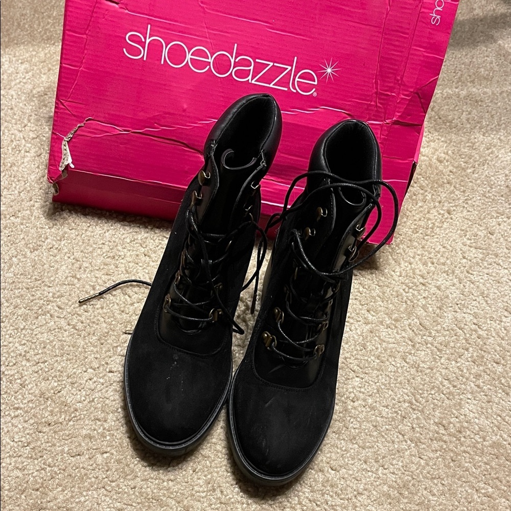 Shoe-dazzle Black Ankle Boots - Picture 2 of 9